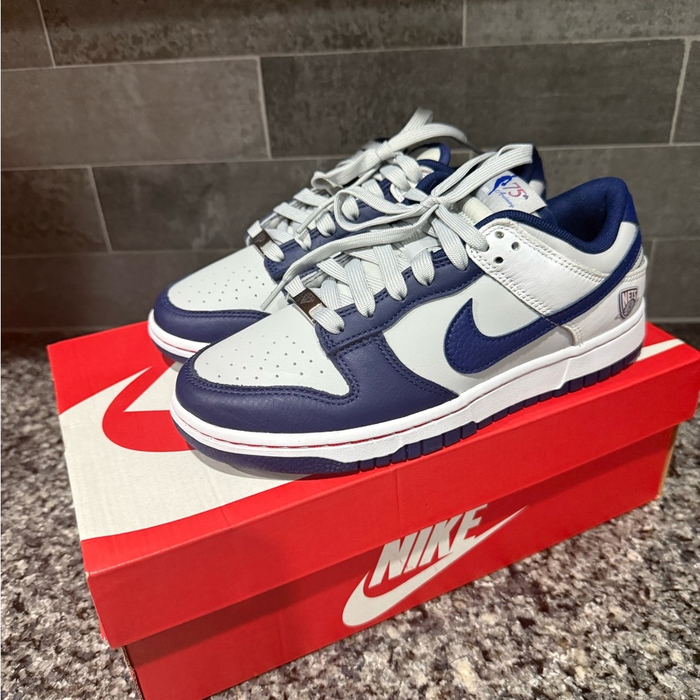 Nike Dunk Low Navy and White Sneakers